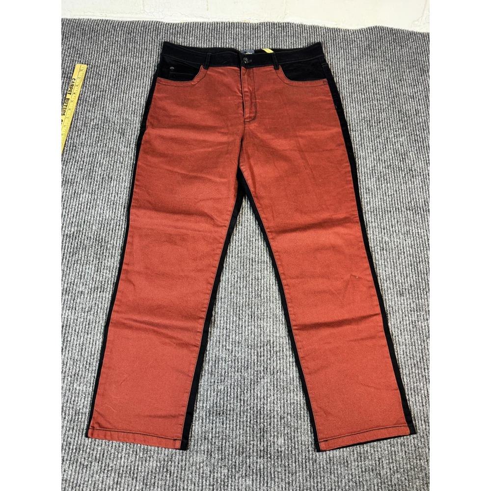 Maeve Anthropologie Jeans Womens 34 34x28 Denim Pants Colorblock Straight Leg